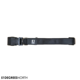 Wanderful - Collar - Nylon - Flat - Black - 39-65cmx25mm