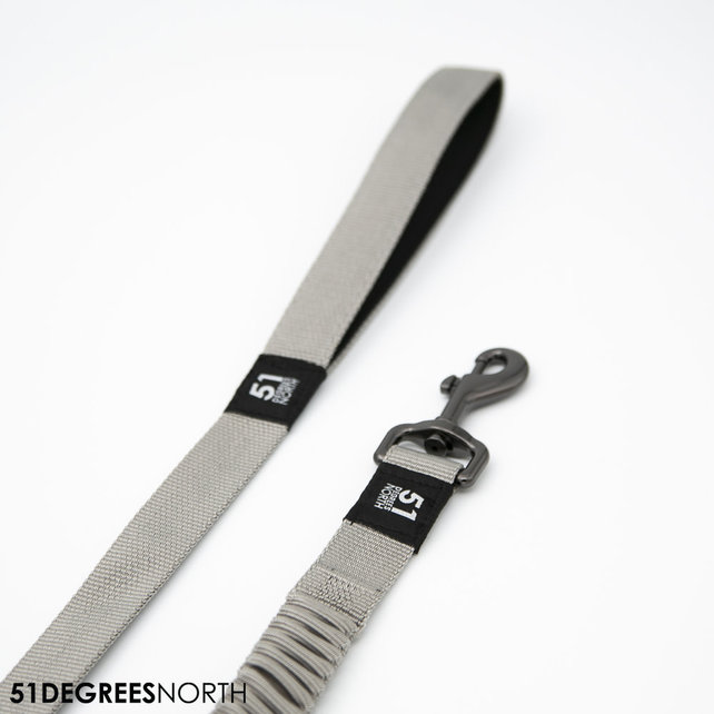 Wanderful - Leash - Nylon - Bungee - Light Grey - 120x2,5cm