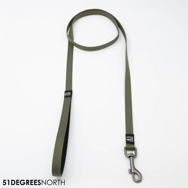 Wanderful - Leash - Nylon - Flat - Khaki - 150cmx16mm Wanderful - Leash - Nylon - Flat - Khaki - 150cmx16mm