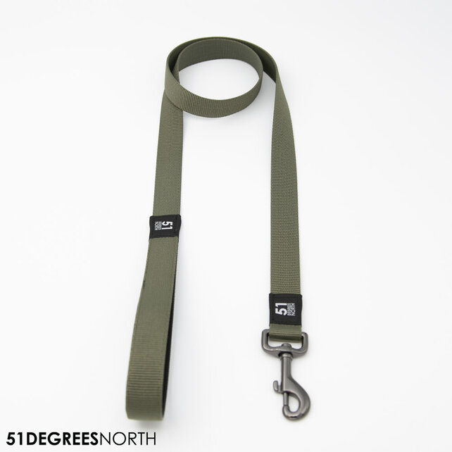 Wanderful - Leash - Nylon - Flat - Khaki - 120cmx25mm