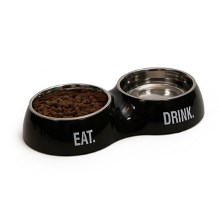 51 Degrees North Double Dinner Bowl Pitch Black M (2x350ml)