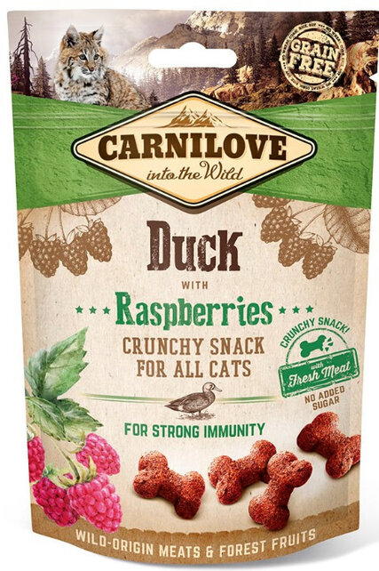 Crunchy Snack Duck with Raspberries 50gr