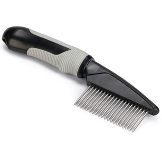 Verzorgingskam Roterende Tanden Grof Zwart/Grijs - 21x5,5x3 cm