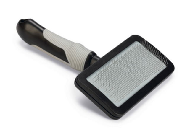 Slickerborstel Groot - Zwart/Grijs - 19x12x4 cm