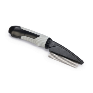 Verzorgingskam Roterende Tand Fijn - Zwart/Grijs - 21x4x2,5 cm