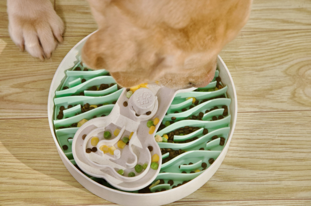 Puzzle Slow Feeder Green, nu met GRATIS extra Lik- en Snuffelmat!