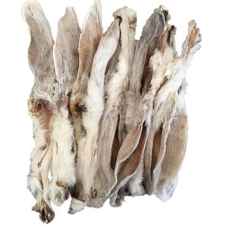 Konijnenoren gedroogd met vacht 100 gram
