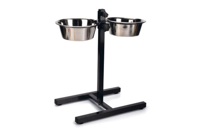 Standaard - Dinerset Hond - Zwart - 20 cm