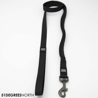 51 - Wanderful - Leash - Nylon - Bungee - Black - 200x2 cm