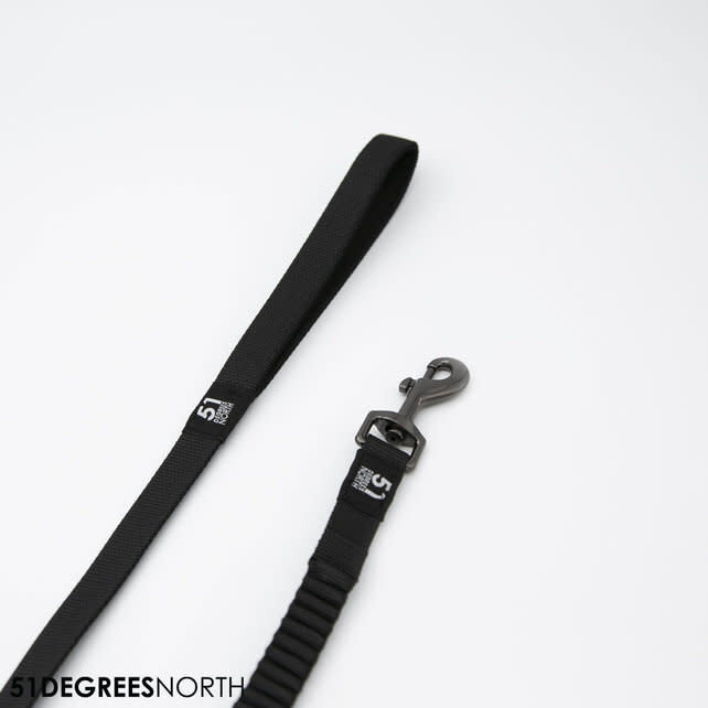 51 - Wanderful - Leash - Nylon - Bungee - Black - 200x2 cm