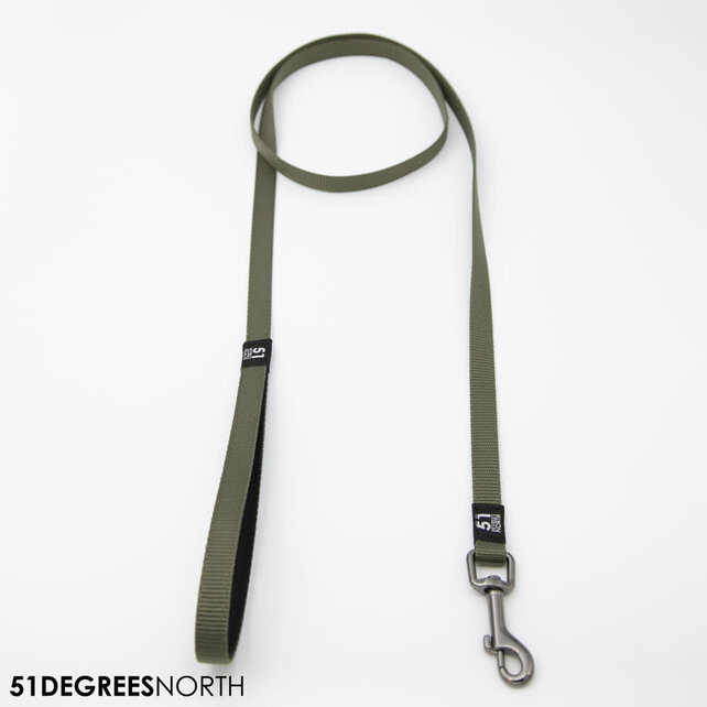 51 - Wanderful - Leash - Nylon - Flat - Khaki - 200cmx12mm