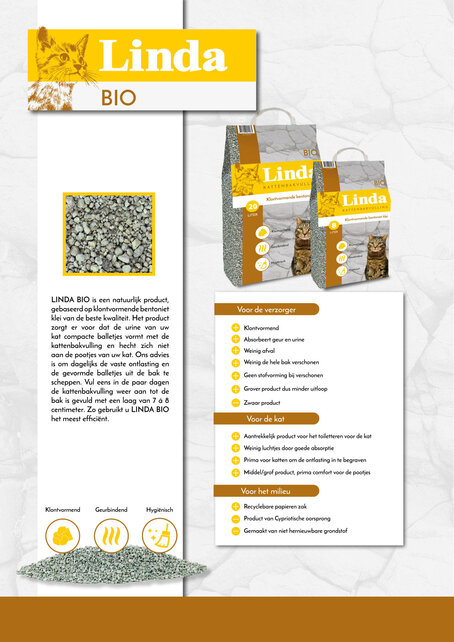 Linda Bio-Kattenbakvulling (grit) 20 liter