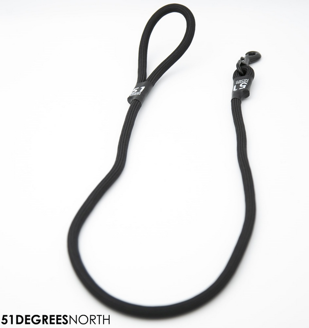 Wanderful - Leash - Rope - Black - 120cmx12,5mm