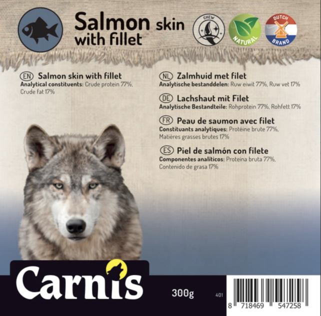 Zalmhuid met filet 300 gram