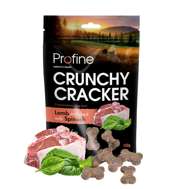 Crunchy Cracker Lamb & Spinach 150 gram Crunchy Cracker Lamb & Spinach 150 gram
