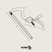 District 70 SMASH Kartonnen Kattenhengel 40 x 55 x 14 cm (zwart)