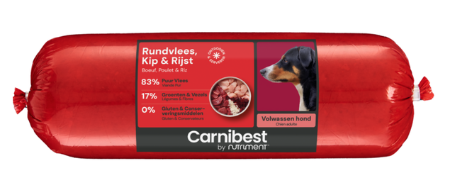 Rundvlees, Kip & Rijst 500 gram