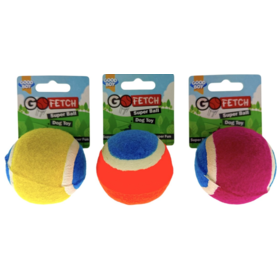 AKTIE! 3x Good Boy Go Fetch Rubberbal 65 mm (kleur assorti)