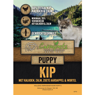 Carnipets Graanvrij Puppy Kip 12 kg