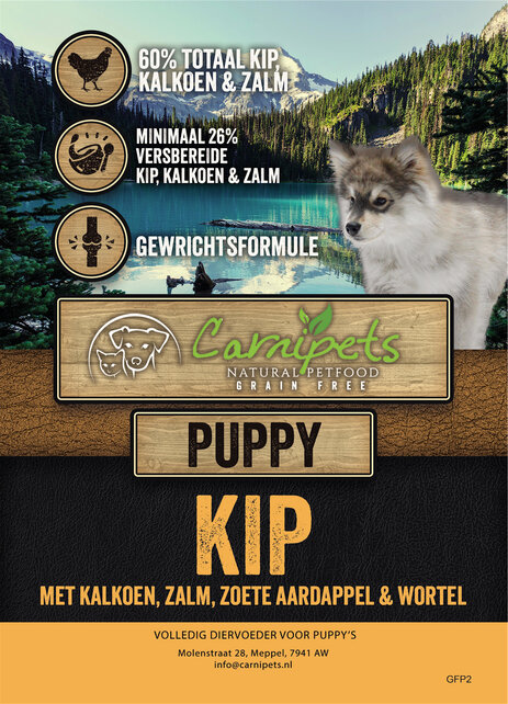 Graanvrij Puppy Kip 12 kg
