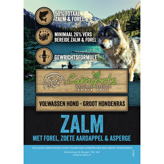 Graanvrij Volwassen Hond Groot Zalm 12 kg