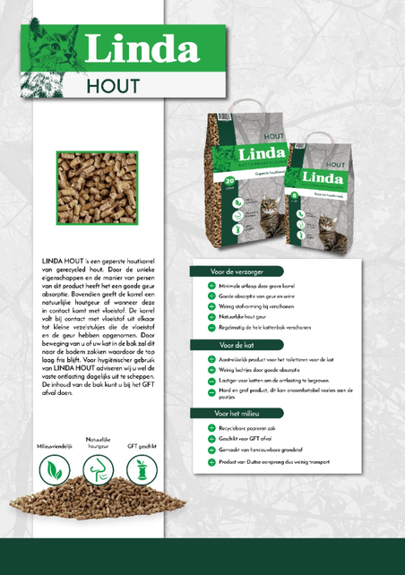 Kattenbakvulling houtkorrel 8 liter