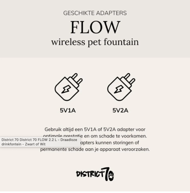 FLOW 2.2 L - Draadloze drinkfontein - Zwart