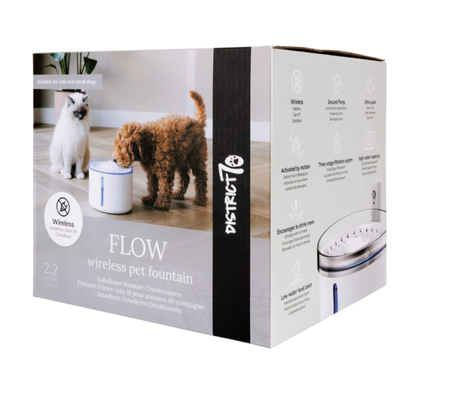 FLOW 2.2 L - Draadloze drinkfontein - Wit