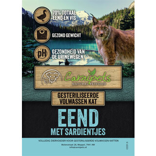 Connoisseur Cat Volwassen Eend met Sardientjes 1,5kg