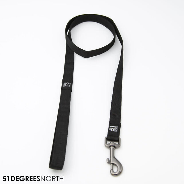 Wanderful - Leash - Nylon - Flat - Black - 120cm x 20mm