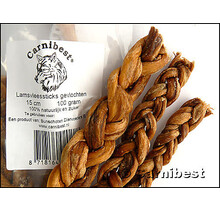Lamsvleessticks gevlochten 15 cm 100 gram