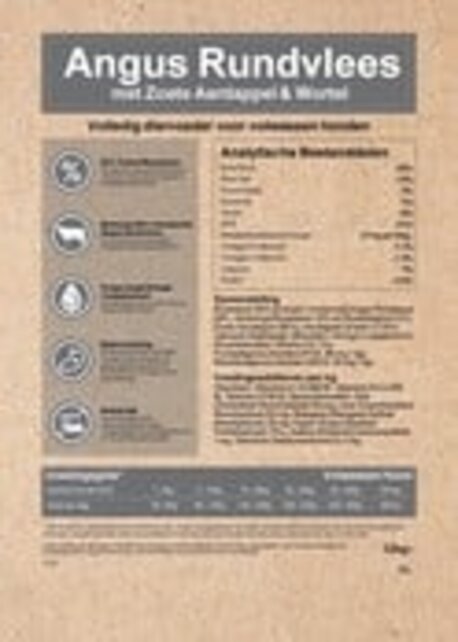 Graanvrij Volwassen Hond Angus Rundvlees 2 kg