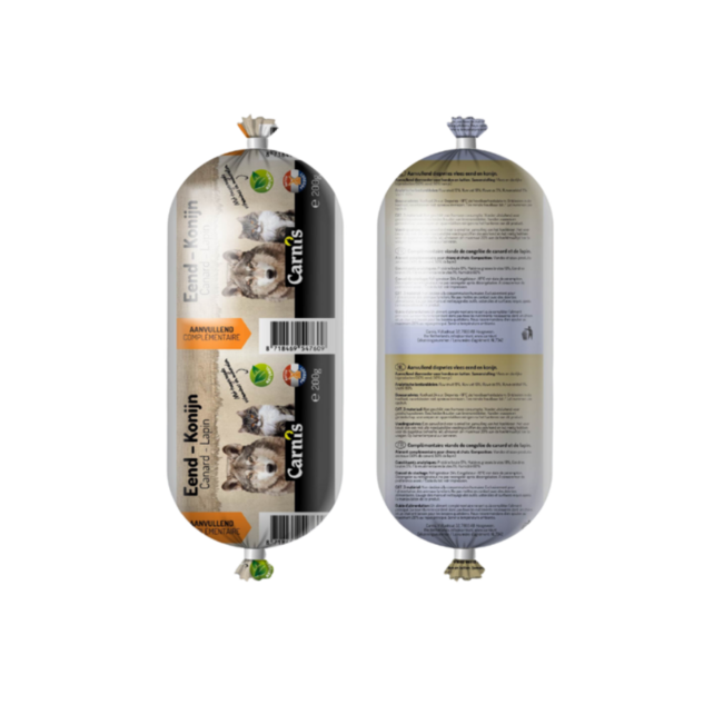 Vers Vlees Konijn/Eend 200 gram Aanvullend