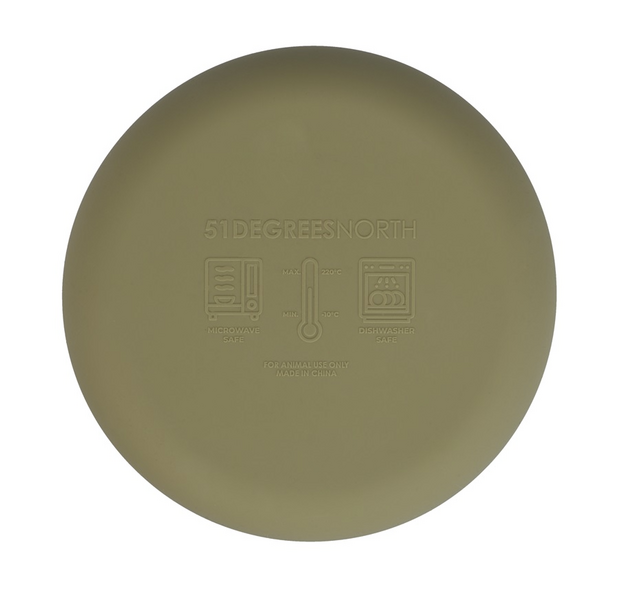 51 Degrees North  Sili Bowl Slow Feeder Khaki 350ml