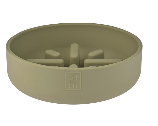 51 Degrees North  Sili Bowl Slow Feeder Khaki 350ml