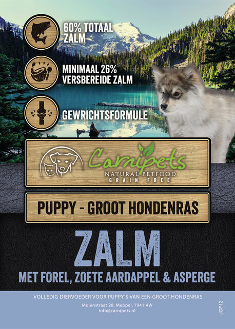 Graanvrij Puppy Groot Zalm 12 kg