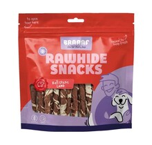 Rawhide roll sticks lam en vis 25 stuks