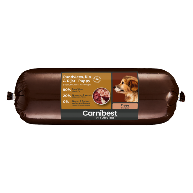 Rundvlees, Kip & Rijst PUPPY 500 gram