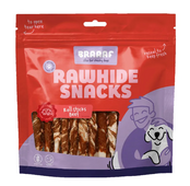 Braaaf rawhide roll sticks rund en vis 25 stuks