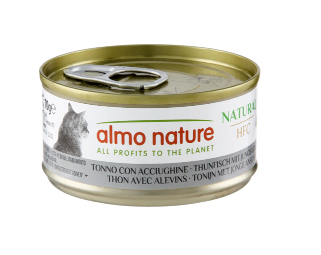 Blikvoeding Kat HFC Natural Tonijn met Ansjovis 70 gr