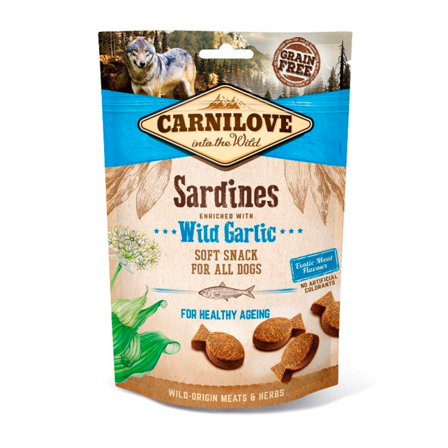 Carnilove Soft Snack Sardines with Wild Garlic 200 gram