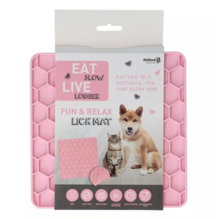 Lick Mat Honeycomb Roze