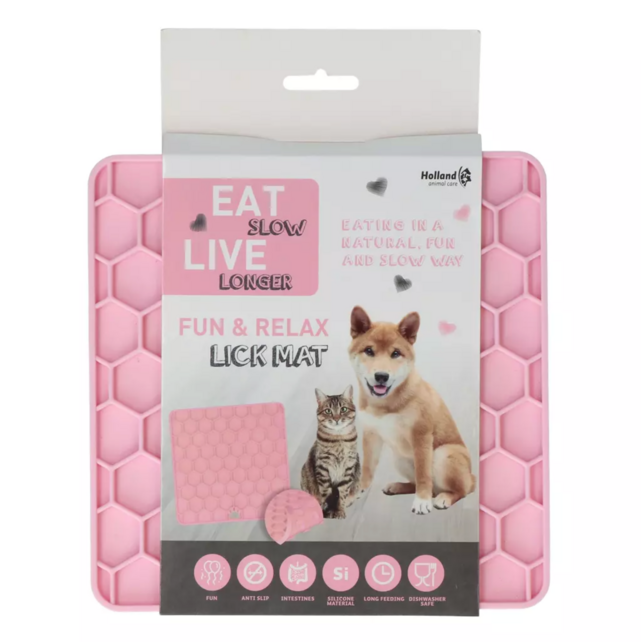 Lick Mat Honeycomb Roze
