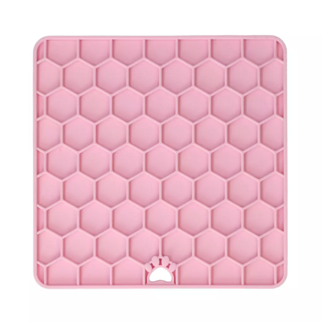 Lick Mat Honeycomb Roze