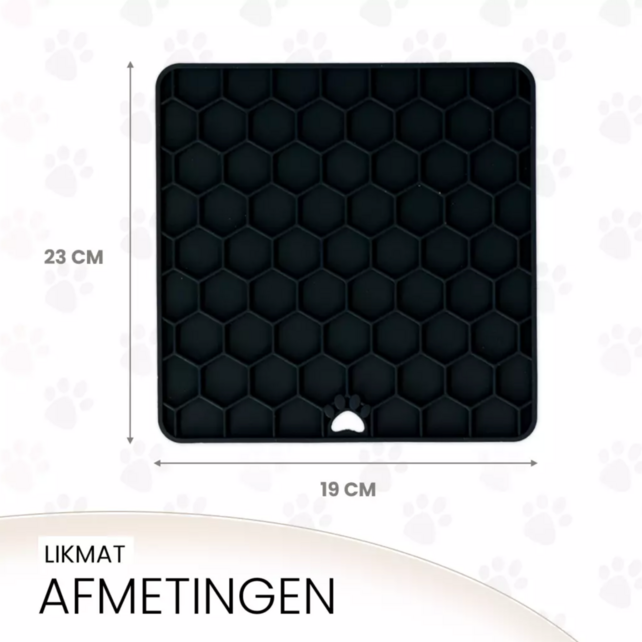 Lick Mat Honeycomb Grijs
