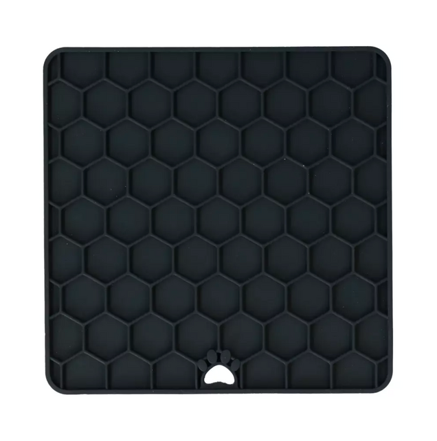 Lick Mat Honeycomb Grijs