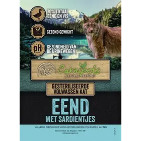 Connoisseur Cat Volwassen Eend met Sardientjes 5kg