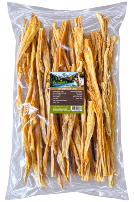 Konijnenhuid 50 cm gedroogd 1000 gram