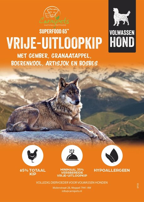 Carnipets Superfood 65 Adult Vrije uitloop Kip 2 kg