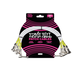 Ernie Ball Patch kabel 30 cm 3-pack wit